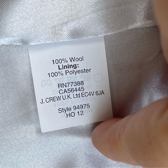 J. Crew School Boy Womens Notch Lapel Wool Herringbone Gray Blazer size O - Picture 14 of 15